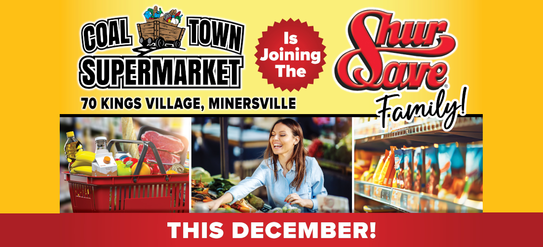 Coal Town supermarket is joining the shursave family this december!